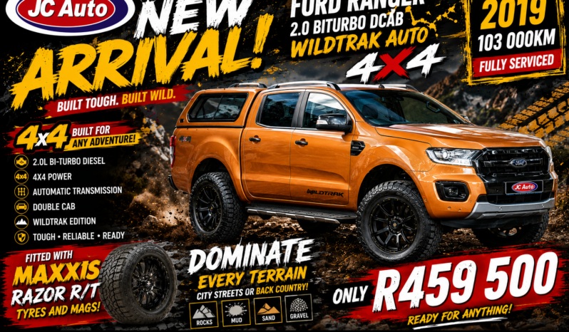 2019  FORD RANGER 2.0Bi-TURBO DOUBLE CAB WILDTRAK 4X4 AUTO